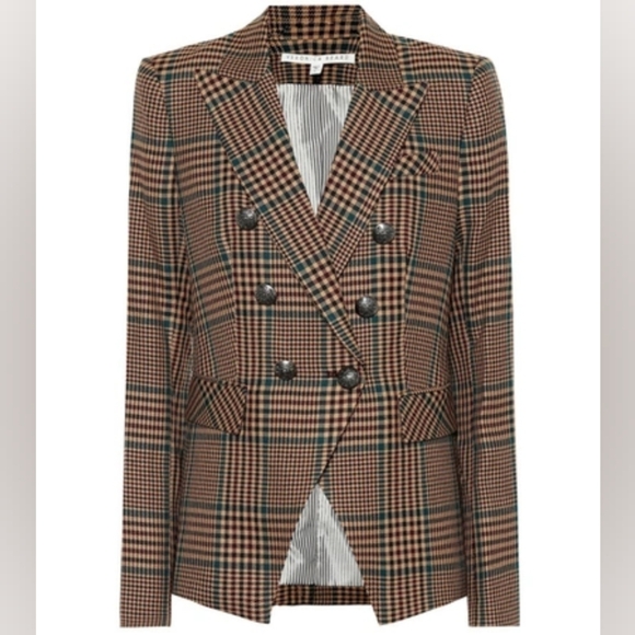 Veronica Beard Miller Plaid Wool Dickey Jacket Blazer Size 10 Celebrity - Picture 4 of 16